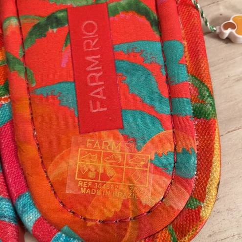 Farm Rio  Tropical Tube Strap beaded sandals NWOT