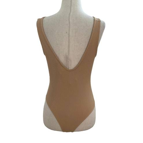 Anwnd  Beige Bodysuit Tank Top Women Size Large NWT | 10H-45