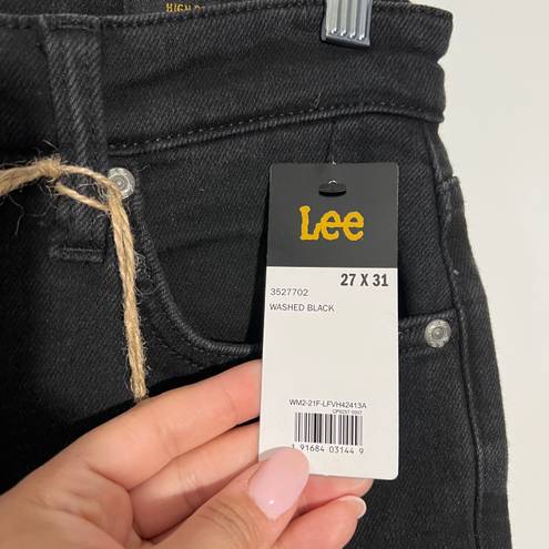 Lee x Free People High Rise Flare In Washed Black Size 27