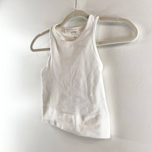 Abercrombie & Fitch Abercrombie YPB Racerback Seamless High Neck Tank Top White Small