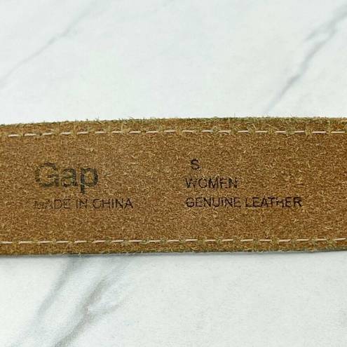 Gap  Silver Metallic Double Buckle Genuine Leather Belt Size Small S Womens