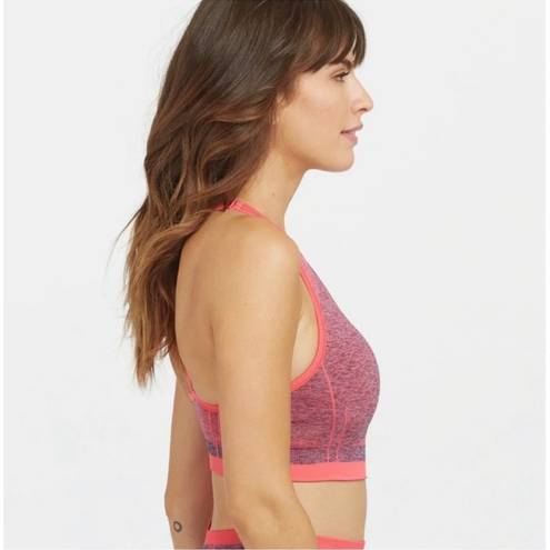 Spanx NWT  Spacedye Coral Punch Seamless Sculpt Medium Inpact Sports Bra