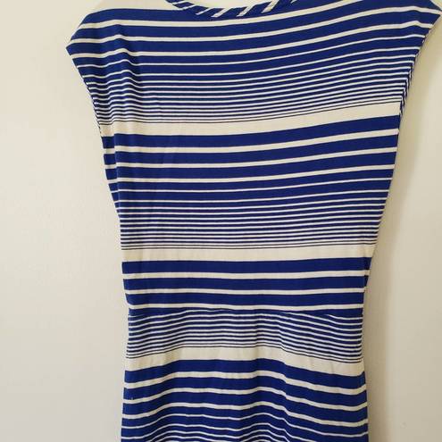 The North Face  Casual Knee-length Dress Cotton Modal Blue White Stripes Size XS