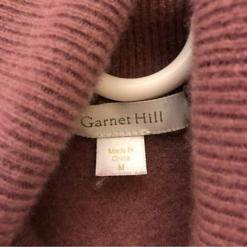 Garnet Hill  100% Cashmere Turtleneck Sweater Purple Medium