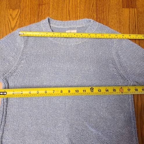 Lou & grey  Sweater Women's Medium Pullover Baby Blue Chunky Knit Scoop Neck