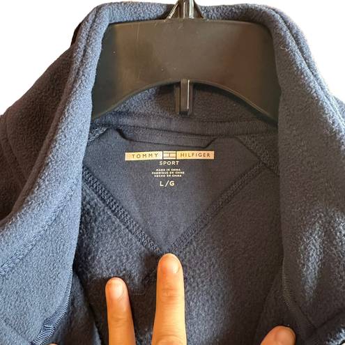 Tommy Hilfiger Women’s Long Sleeve Full Zip Fleece Jacket Mock Collar, L