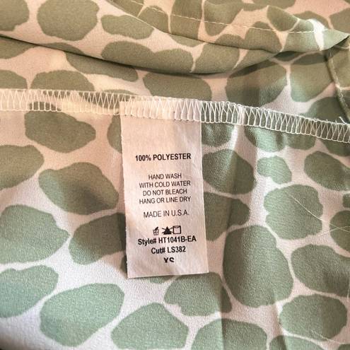 Harper Haptics by Holly  Top Women XS Mint Fresh Short Sleeve Spots Oversized NEW