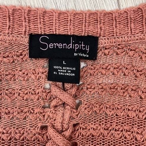 Serendipity  Pink Knit Cardigan Size Large