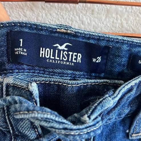 Hollister  Ultra High Rise Mom Short 3" 100% Cotton Tie Front W25 1