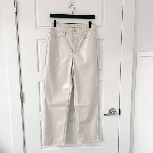 Madewell NWT  The Perfect Vintage Straight Pant Faux Leather Linen