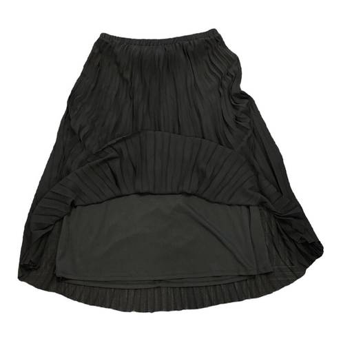 Vince Camuto  Ladies Black Pull On Pleated Midi Skirt SMALL (SKT014)