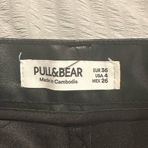 Pull & Bear Faux Leather Flared Pants