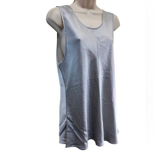 Mulberry Fishers Finery woman’s 100% pure  silk camisole in a silver color