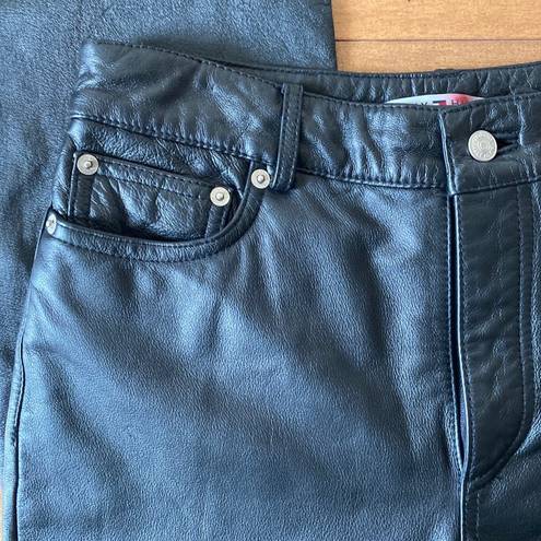 Tommy Hilfiger Vintage Y2K   Black Leather Pants size 4