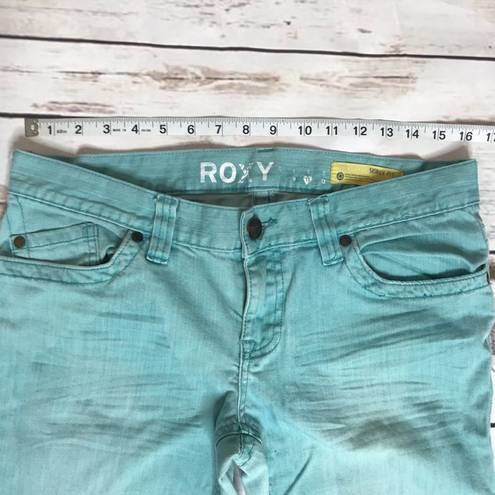 Roxy 💛 Gold Coast Skinny Straight Leg Aqua denim 11