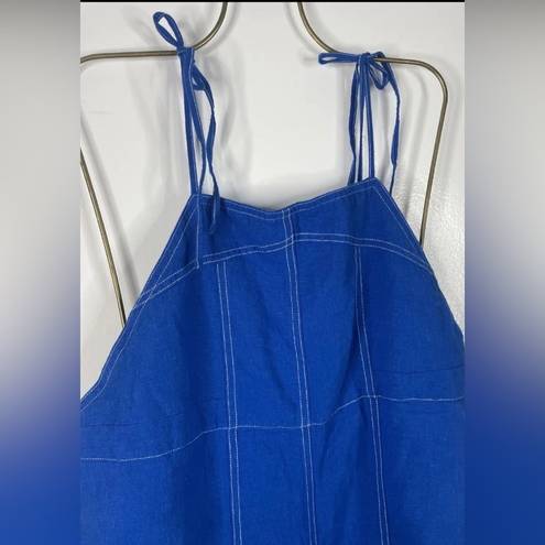 Urban Outfitters Harley Linen backless tie overalls size Lg