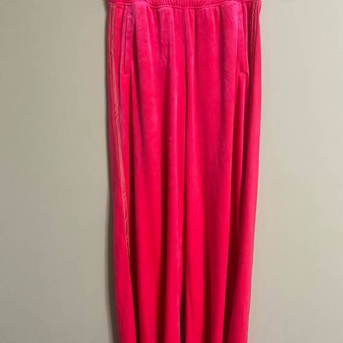 Aerie Offline  Velour Track Suit Size Small New NWT Hot Pink Wide Leg Pants Coat