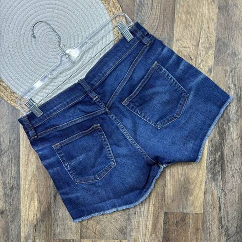 J.Crew  Indigo Denim Jean Shorts Raw Hem Womens Size 27