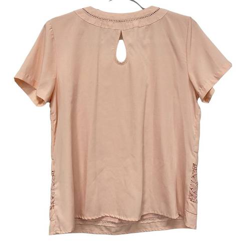 Coldwater Creek  Women's Petite short Sleeve Tops Blouse size PS Peach Adult