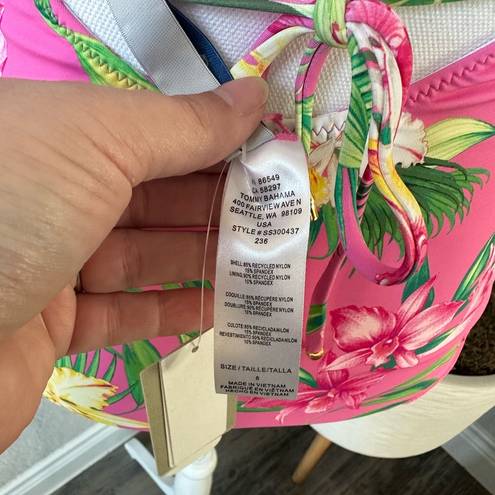 Tommy Bahama Orchid Garden Reversible Lace-Back One-Piece Swimsuit NEW