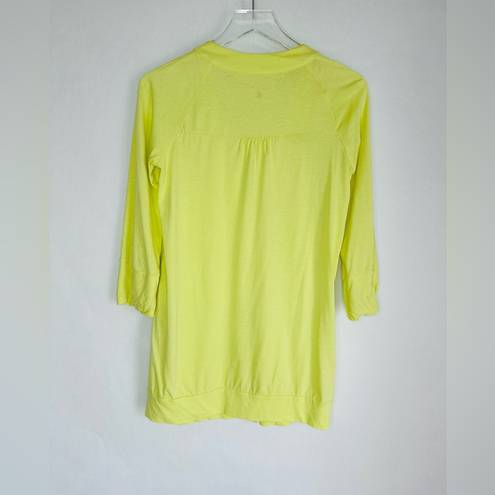 Rebecca Taylor  Lemon Yellow Cotton Cardigan Sweater Jacket Top Size S