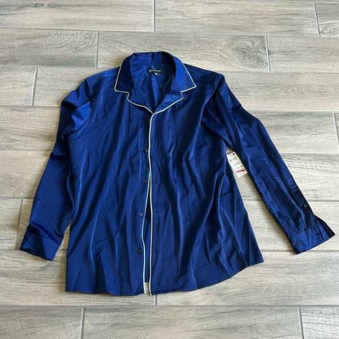 INC  women’s button front shirt in navy