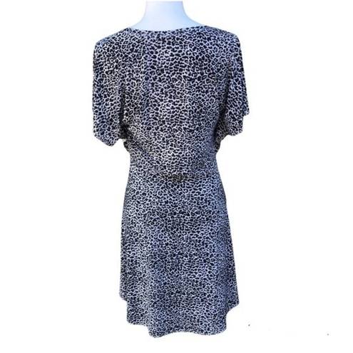 Rebecca Taylor  Gray White Black Casual Animal Print Dress Size S