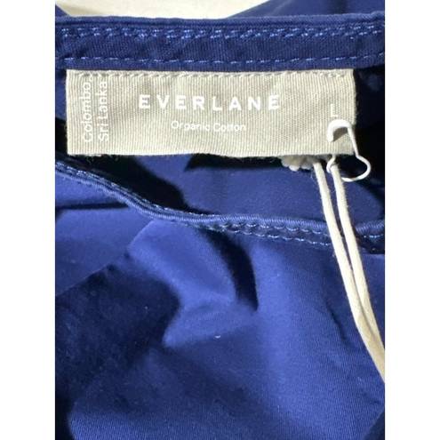 Everlane  The Bubble Top Colbalt Blue Cap Sleeves Large