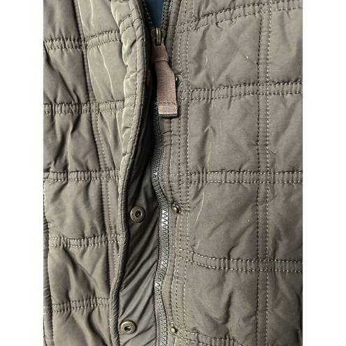 American Eagle  Brown Quilted Puffer Full Zip Pockets - Chocolate Brown / Medium