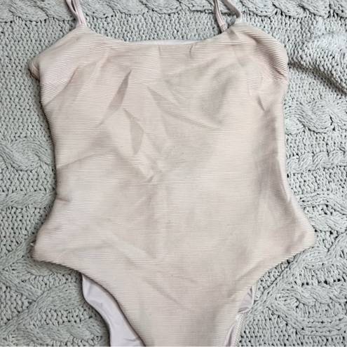 Vitamin A  Valentina One Piece‎ Ribbed Blush Size Small