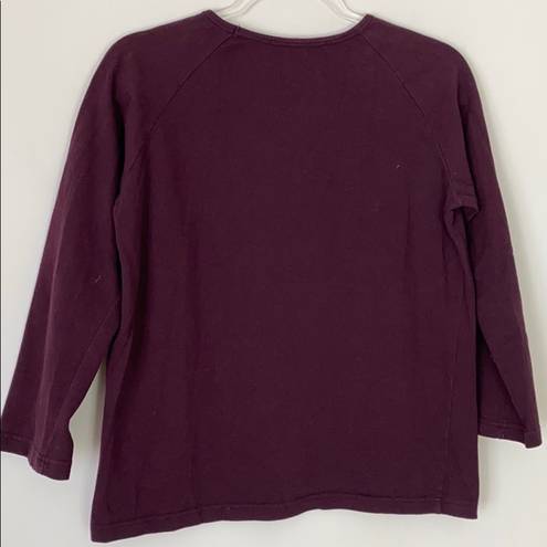 Marc Jacobs  burgundy dice long sleeve tee Medium