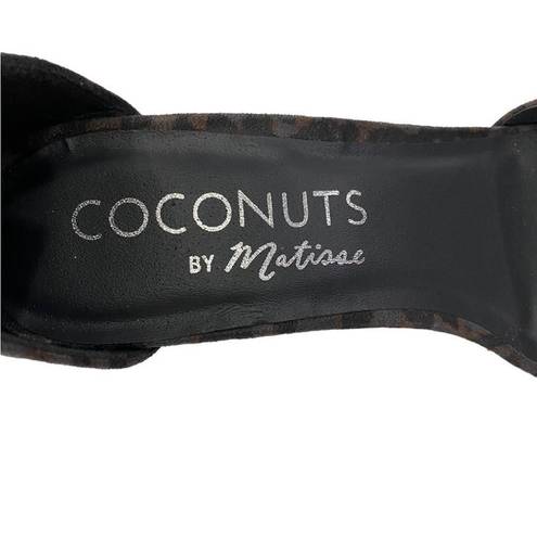 Coconuts by Matisse Matisse Coconuts ANTHROPOLOGIE Sashed Leopard Stacked Heel Sandals NEW Size 8