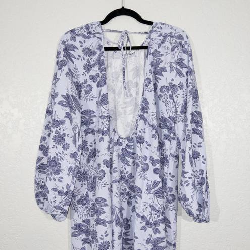 Hill House NWT  Lilac Tonal Floral The Simone Maxi Dress Size Medium