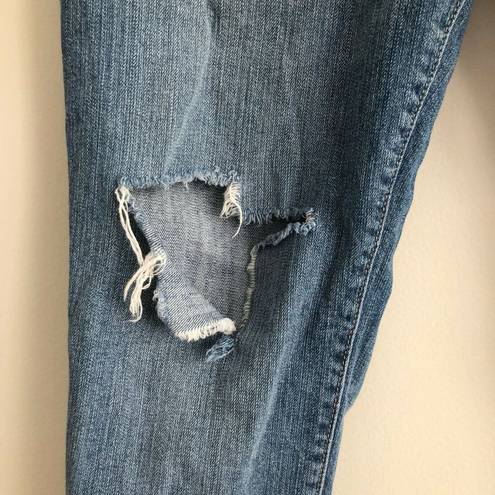 The Loft  Outlet Distressed Blue Girlfriend Jeans Women's Size 8 Petite 8P