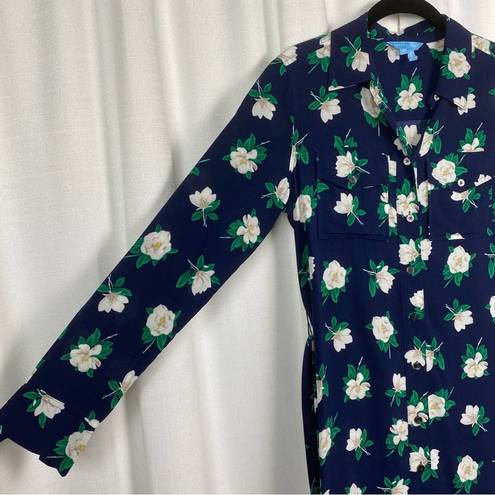 Draper James  Blue Floral Magnolia Shirt Dress Sz.0