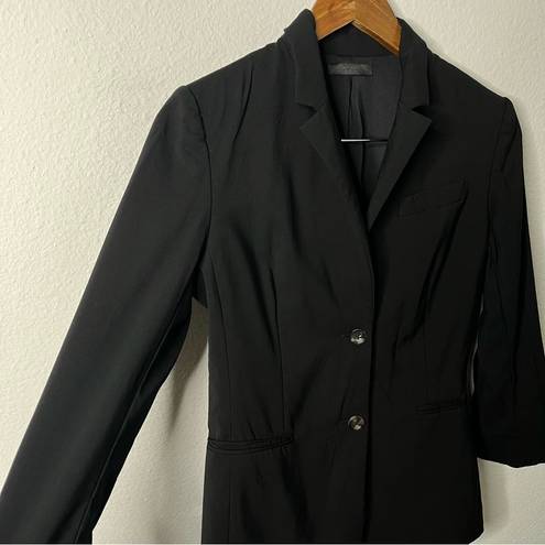 The Row  Black Stretch Virgin Wool Schoolboy Blazer Womens Size 6