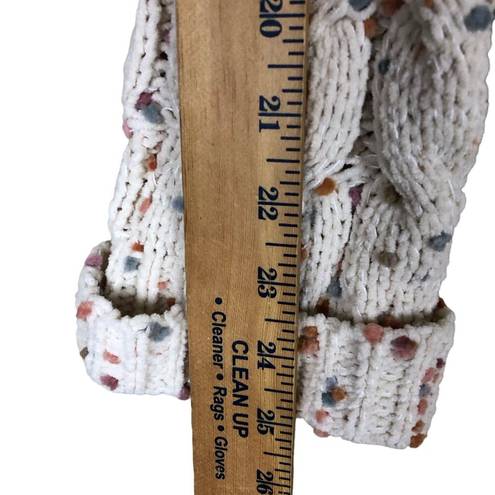 The Moon  & Madison Womens Cardigan Sweater Sz Large Chunky Confetti Cable Knit Open