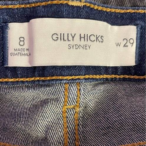 Gilly Hicks  Sydney Low Rise Jean Booty Shorts Cutoff Medium Wash Denim Size 29