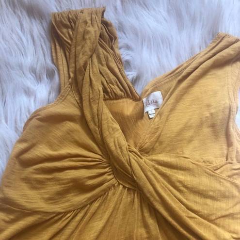 Deletta Anthropologie  mustard tank top small