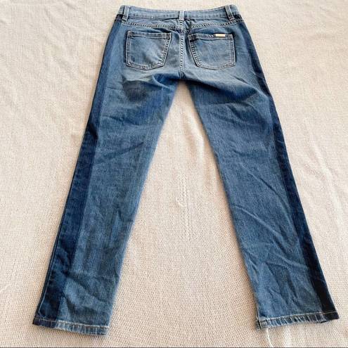 White House | Black Market  Blue Denim Tuxedo Straight Crop Jeans - Size 00