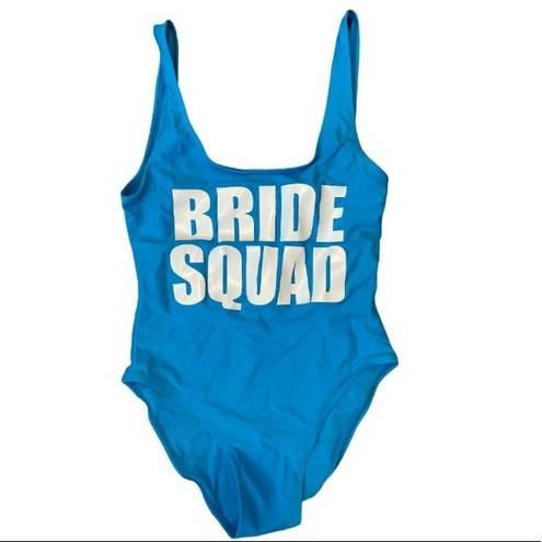 Dixperfect Bride Squad Aqua 1 Piece Swimsuit Size Small NWOT