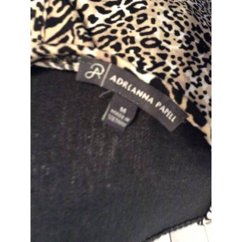 Adrianna Papell  Animal Print Tie Front Sleeveless Top Stretch Size Medium M