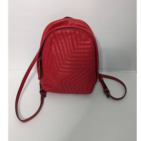 Botkier  Red Quilted Leather Star Moto Mini Backpack Crossbody Bag