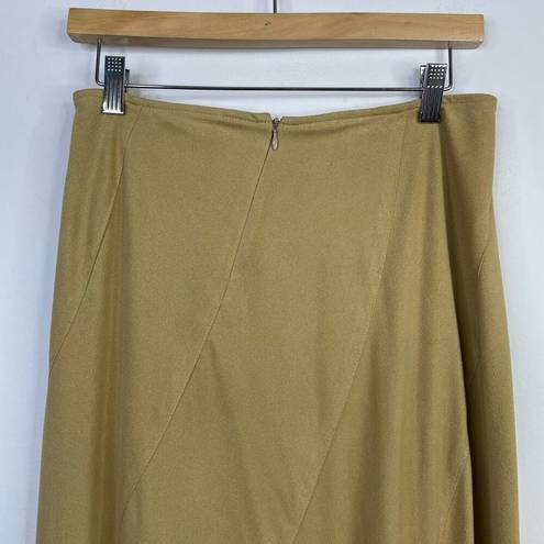 St. John’s Bay Vintage St Johns Bay Tan Faux Suede Chamois Maxi Skirt Western Boho Womens 6 M