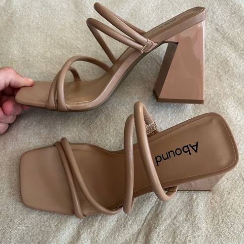 Abound 🎉 Austyn Tubular Strappy Block Heeled Sandal Tan Mocha Size 6 NEW