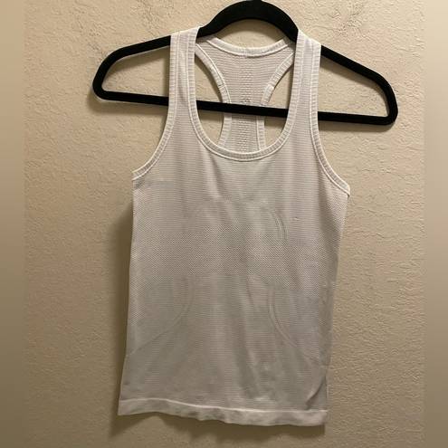 Lululemon  White Swiftly Tech Racerback Tank Size 4