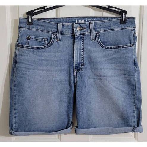 Lee  Regular Fit Bermuda Mid Rise Jean Shorts Size 10