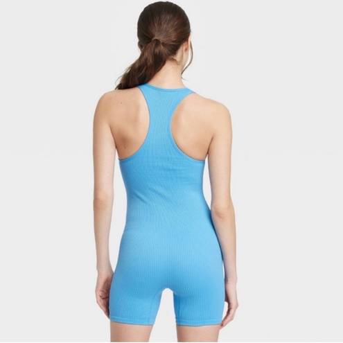 One Piece NWOT Tank Top  Jumper Women's Waffle Seamless Romper - Colsie™ Blue L