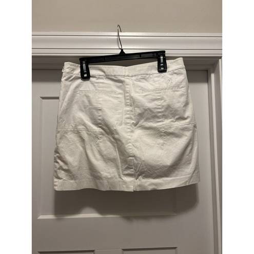 Polo Women’s  Golf Skort Skirt Inner Biker Shorts White Size 8 Athletic Skort