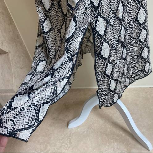 See You Monday  Snake Print Animal Print Women Size L Polyester Satin Slip Dress